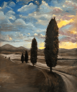 ברושים לאורך הדרך